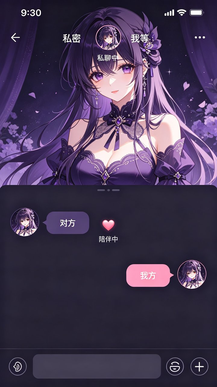 Nimoo AI私密沉浸对话界面截图